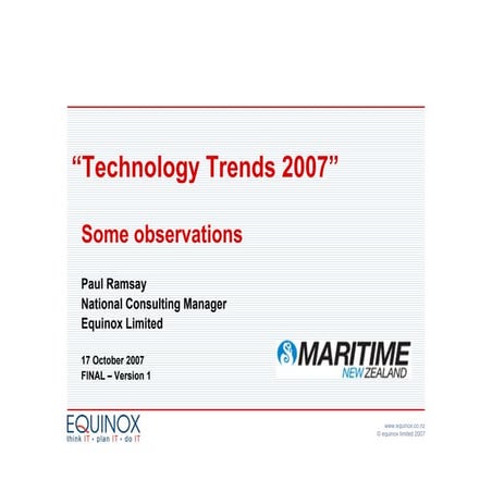 Technology Trends 2007 | PDF
