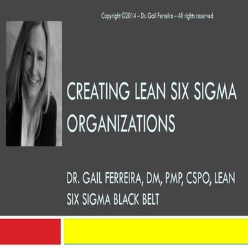 Creating Lean Six Sigma organizations
