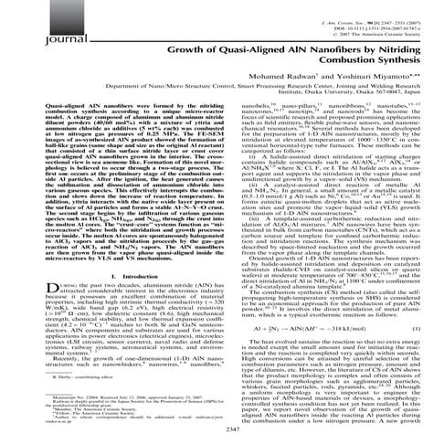 R 20070125 AlN J Am Ceram Soc