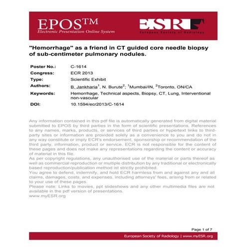 Pulmonary interventional radiology techniques | PDF