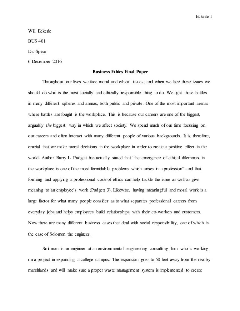 Essays About Health Care Business Ethics Essay Topics also English Essay Samples Business Ethics Final Paper How To Write An Essay Thesis
