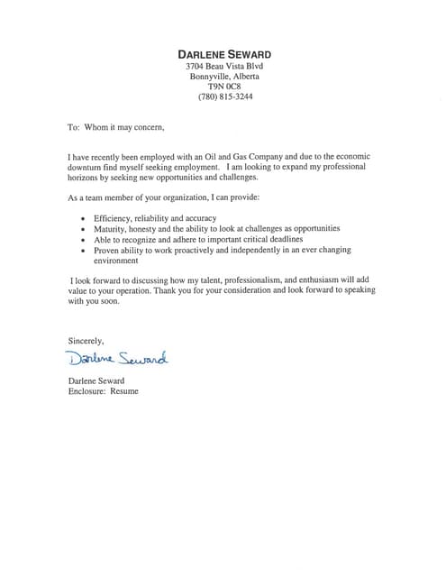 Darlene Seward Resume