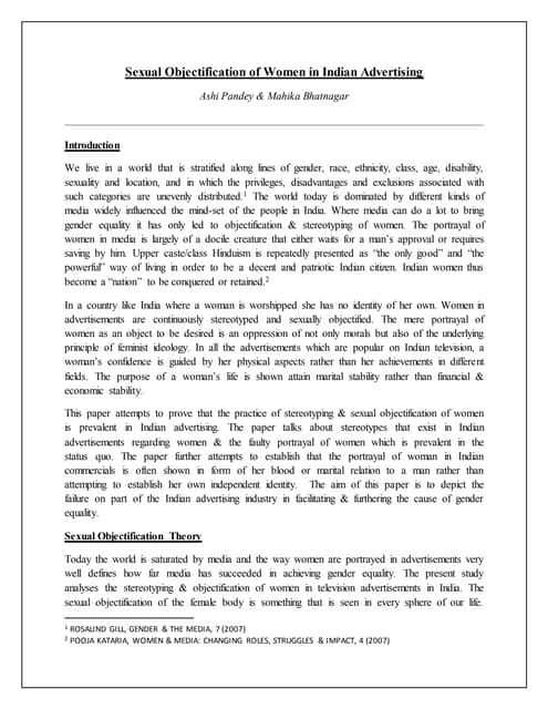 Sex in advertising essay