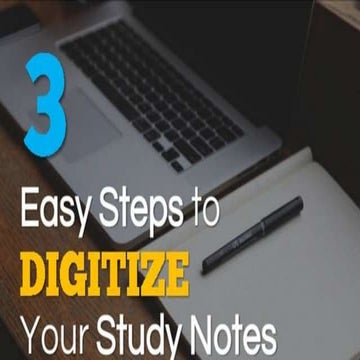 3 Easy Steps To Digitize Your Study Notes Ppt