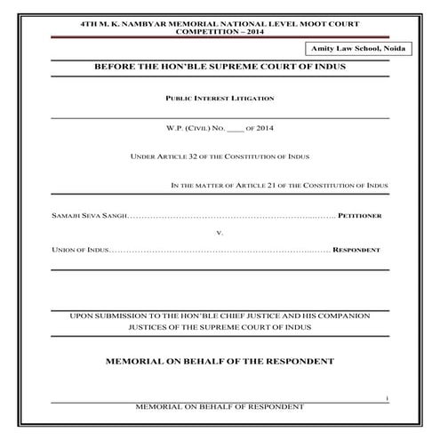 ALS, noida - memo - R MK Nambyar | PDF