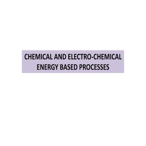 Electro Chemical Machining Process