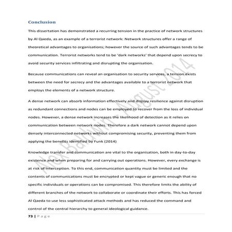 Dissertation Conclusion Sample | PDF