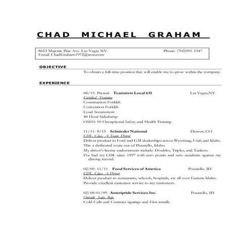 CF Resume- Updated | PDF