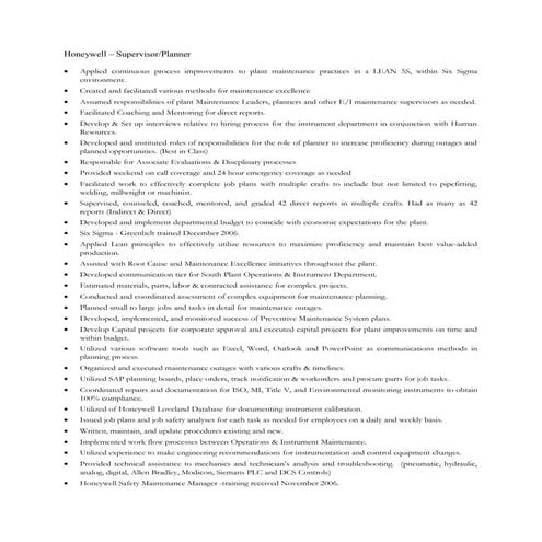 Honeywell Experience