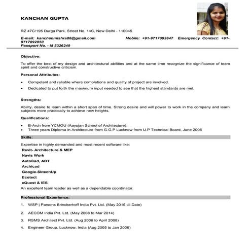 kanchan Resume