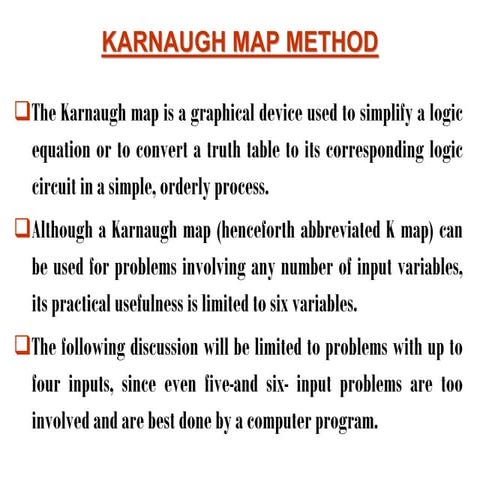 4 VARIABLE K - MAP SIMPLFICATION USING LOGIC GATES | PDF