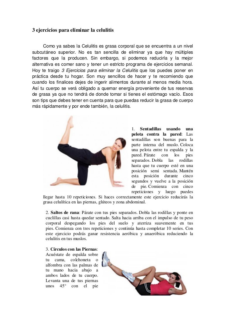 la celulitis se elimina con ejercicio