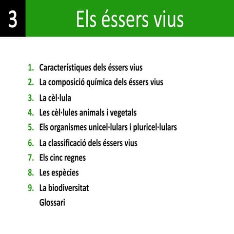 3 els éssers vius
