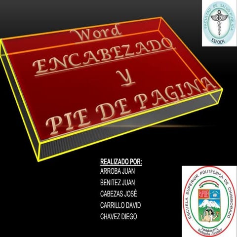 Encabezado y pie de pagina