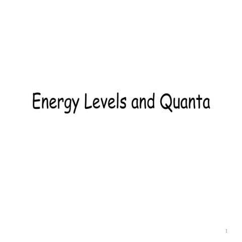 3 energy levels and quanta