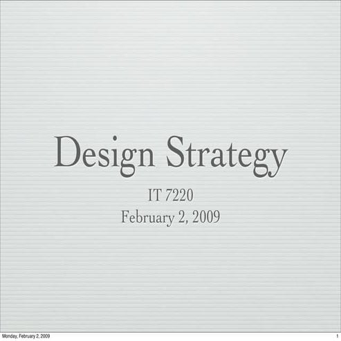 Design Strategy