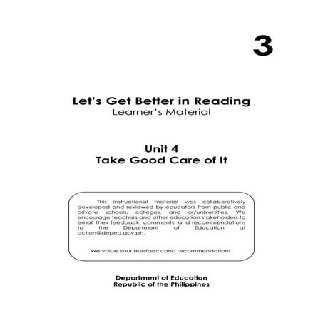 english grade 3 learner's manual unit 4