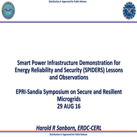2.3_SPIDERS Lessons and Observations_Sanborn_EPRI/SNL Microgrid