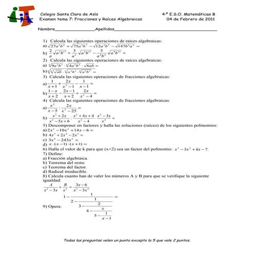 3ºeso. tema 7 2ª evaluacion 2010 2011