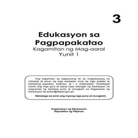 Grade 3 EsP Learners Module | PDF
