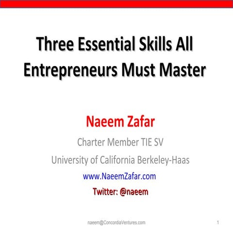 3 essential skills all entrepreneurs must master | PPT