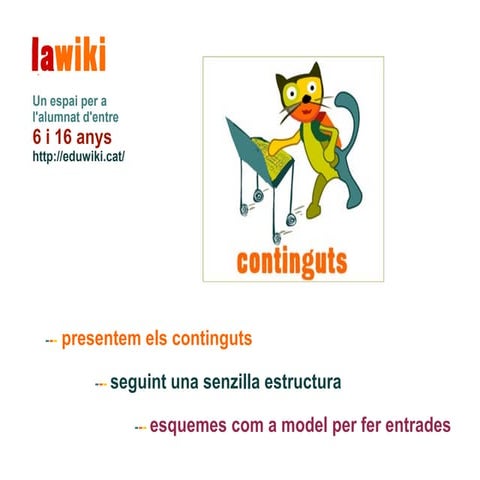 Eduwiki: estructura del contingut
