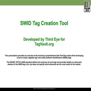 SWID Tag Creation Tool 