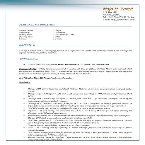 Majd Yared CV | PDF