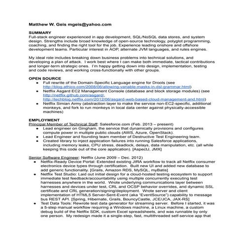 mgeisResume | PDF