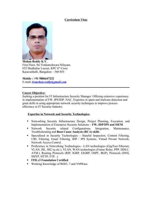 Mohan Reddy, Asst. manager at Volvo it