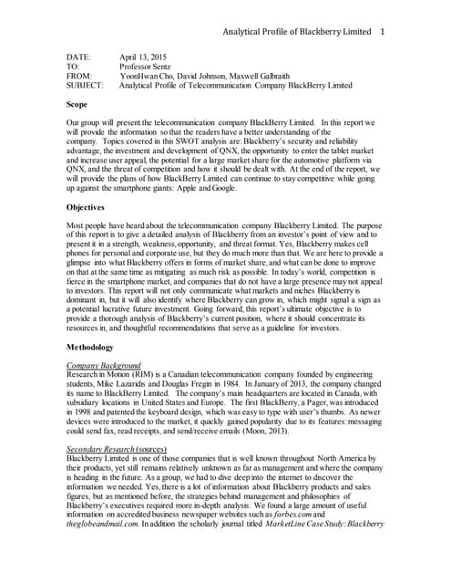 BUAD 301 Final Paper