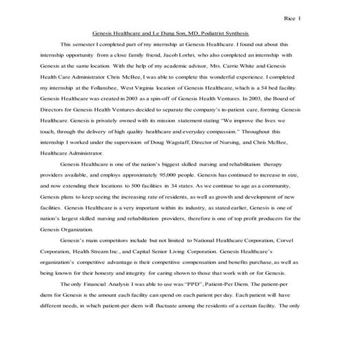 Synthesis Paper Internship