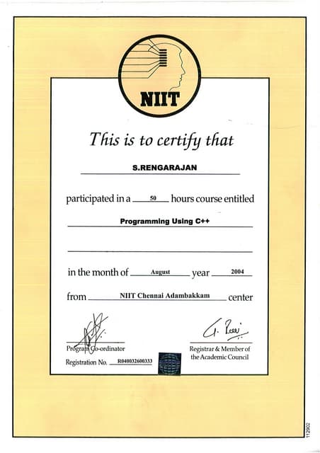 NIIT C ORIGINAL | PDF
