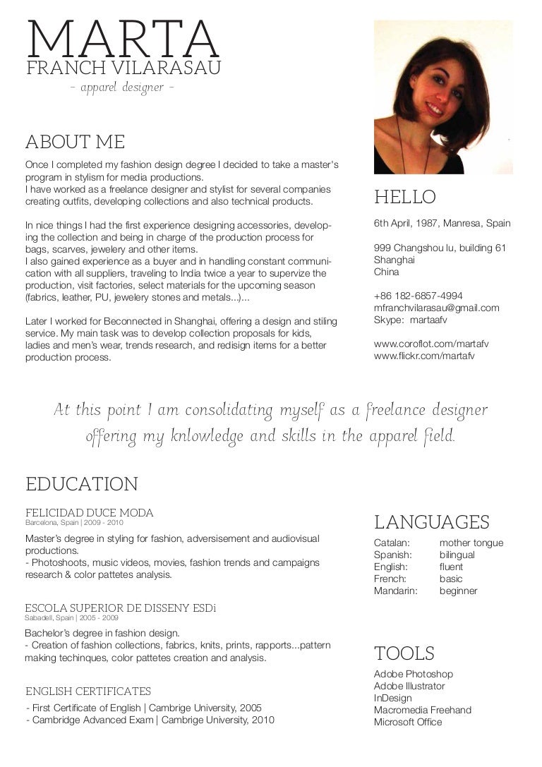 Curriculum vitae sample pdf image