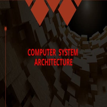 Computer Architecture | Computer Science | PPTX