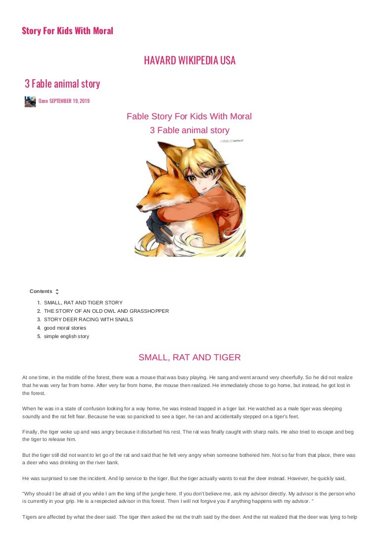 Fable essays free picture