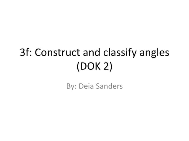 3f angles | PPTX | Physics | Science