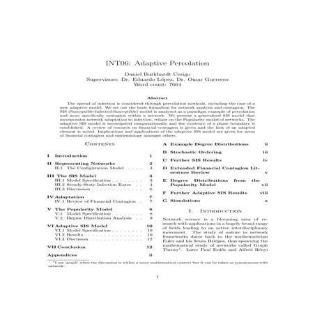 Adaptive Percolation Daniel Burkhardt Cerigo