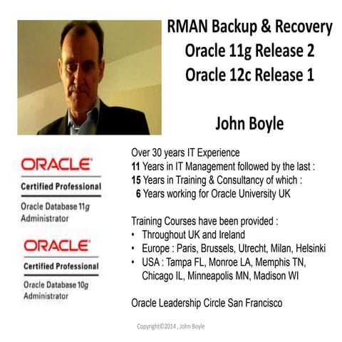 Backup & recovery with rman | PPTX