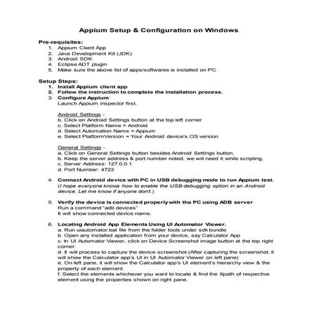 AppiumSetupConfigurationonWindows