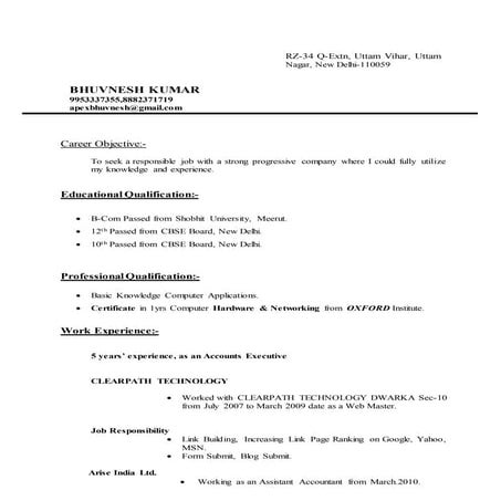 Bhuvnesh Resume