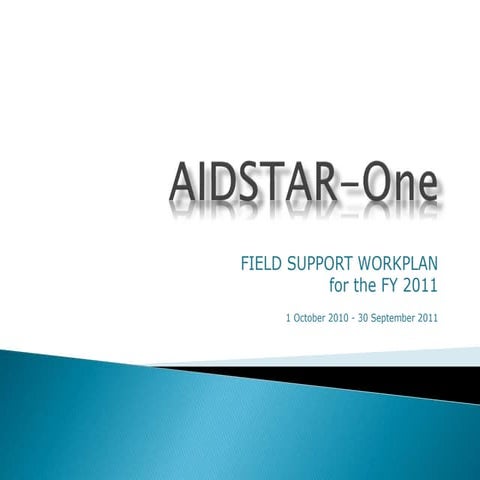 AIDSTAR-One Field Support Workplan FY 2011