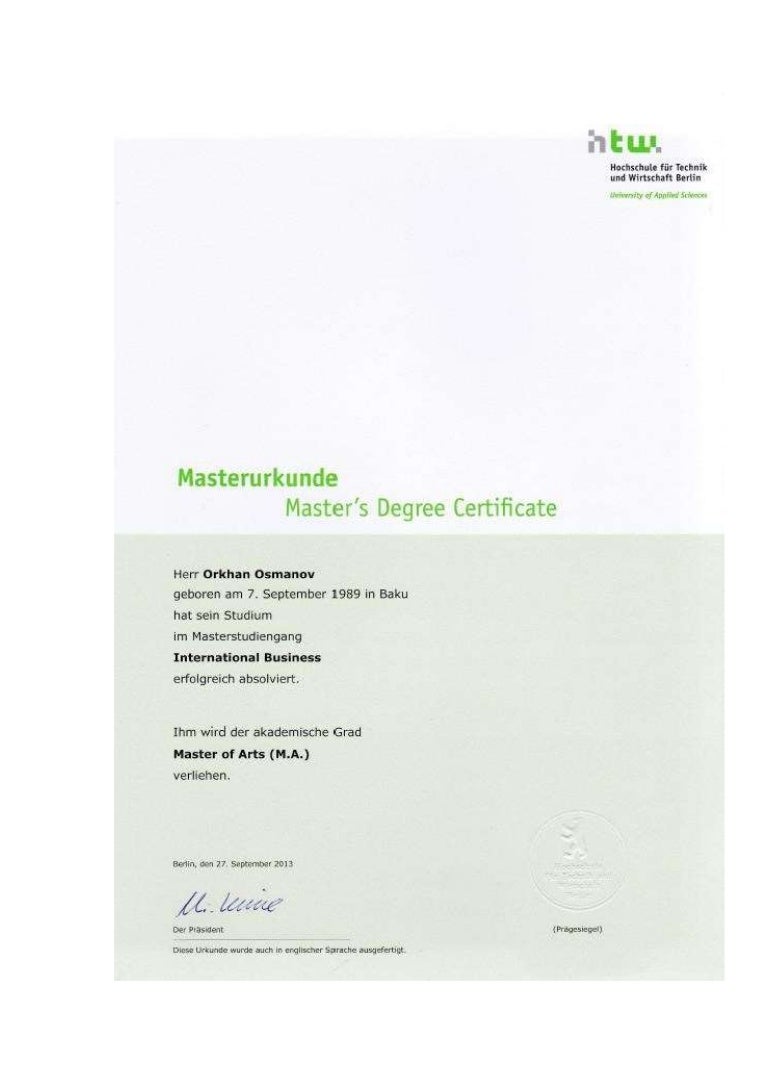 Master Diploma