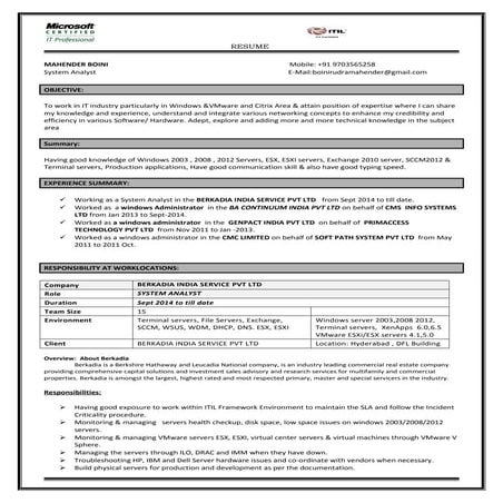 updated CV for Windows -2016