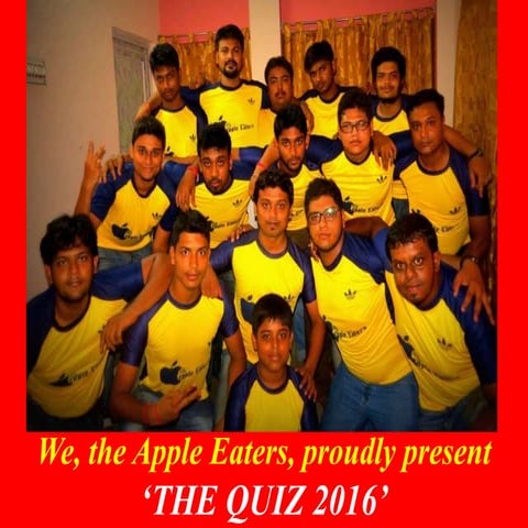 APPLE EATERS QUIZ 2016 MAIN ROUND
