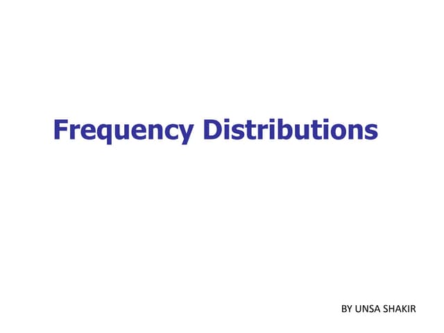  frequency distribution