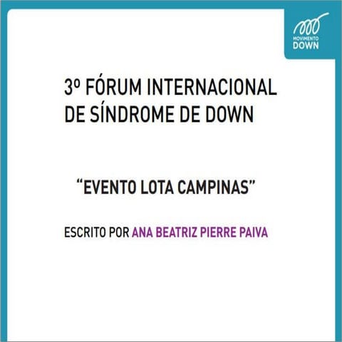 III Fórum Internacional de SD