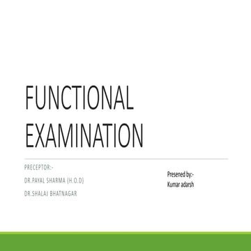 functional examination