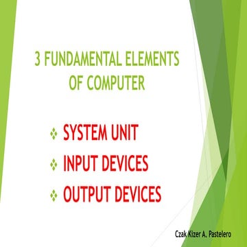 3 fundamentals of computer | PPT