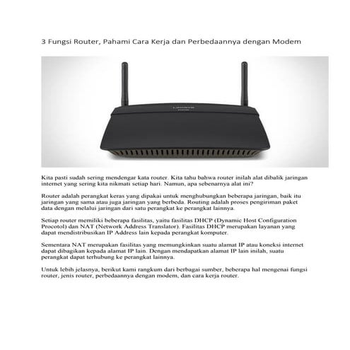 3 fungsi router